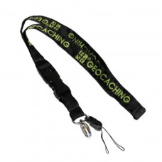 Geocaching Lanyard (Black and green)